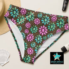 Load image into Gallery viewer, Yeehaw Pink Turquoise Cowgirl Bikini Bottom
