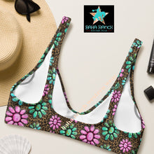 Load image into Gallery viewer, Yeehaw Pink Turquoise Cowgirl Bikini Top

