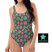 Load image into Gallery viewer, Yeehaw Pink Turquoise Cowgirl One-Piece Swimsuit
