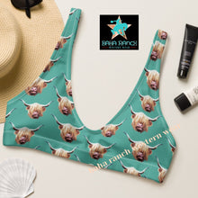 Load image into Gallery viewer, Yeehaw Highland Cow Bikini Top
