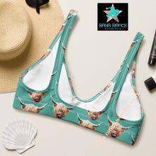 Load image into Gallery viewer, Yeehaw Highland Cow Bikini Top
