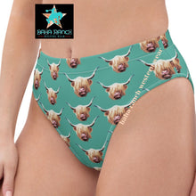 Load image into Gallery viewer, Yeehaw Highland Cow Bikini Bottom
