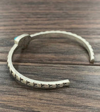 Load image into Gallery viewer, Small Stamped Turquoise Faux Cuff

