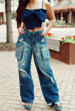 Load image into Gallery viewer, Bowen Denim Top LARGE
