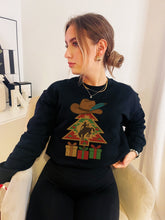 Load image into Gallery viewer, Western Faux Embroidered Cowboy Christmas Tree Bronc Rider Shirt – Graphic Tee, Long Sleeve &amp; Crewneck
