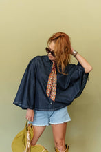 Load image into Gallery viewer, The Blue Outlaw Denim Poncho Top
