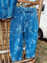 Load image into Gallery viewer, The Western Print Barrel Jeans
