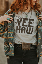 Load image into Gallery viewer, Yee Haw Grey Graphic Tee
