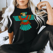Load image into Gallery viewer, Turquoise Thunderbird Western Kids–Adult Gildan Black Shirt – Graphic Tee, Long Sleeve &amp; Crewneck
