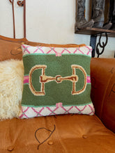 Load image into Gallery viewer, The Pink Snaffle Bit Hook Pillow
