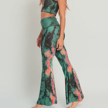 Load image into Gallery viewer, Eagle Feather Green Crop Bell Bottom
