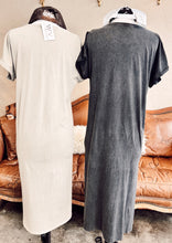 Load image into Gallery viewer, The Western Boot Stitch T-Shirt Dress in Bone
