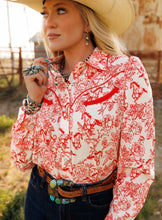 Load image into Gallery viewer, The Red Floral Horse Performance Top-BEST SELLER

