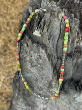 Load image into Gallery viewer, Cherry Limeade Jasper Beaded Necklace
