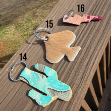 Load image into Gallery viewer, Genuine Hair-On-Hide Keychain – Single-Sided Cowhide Shapes
