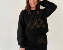 Load image into Gallery viewer, Brown Boot Stich SWEATSUIT SET
