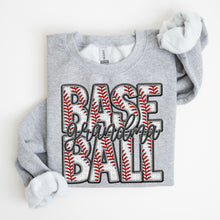 Load image into Gallery viewer, Baseball Family Member Sweatshirt FAUX embroidery - Multiple Styles
