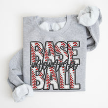 Load image into Gallery viewer, Baseball Family Member Sweatshirt FAUX embroidery - Multiple Styles
