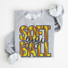 Load image into Gallery viewer, Softball Family Member Sweatshirt FAUX embroidery - Multiple Styles
