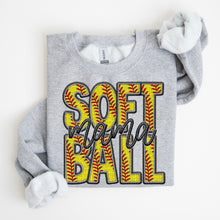 Load image into Gallery viewer, Softball Family Member Sweatshirt FAUX embroidery - Multiple Styles
