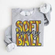 Load image into Gallery viewer, Softball Family Member Sweatshirt FAUX embroidery - Multiple Styles
