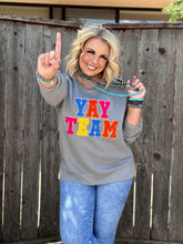 Load image into Gallery viewer, Sync Logic Yay Team Chenille Applique Sweatshirt

