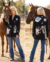 Load image into Gallery viewer, Baha Ranch Rhinestone Cowgirl Yeehaw Blazer
