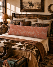 Load image into Gallery viewer, Baha Ranch Brown Aztec Body Pillow Cover Made in America
