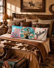 Load image into Gallery viewer, Baha Ranch Yeehaw Cowgirl Body Pillow Cover Made in America
