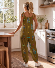 Load image into Gallery viewer, Baha Ranch The Last Roundup Western Rodeo Overalls Jumpsuit Brown
