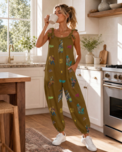 Load image into Gallery viewer, Baha Ranch The Last Roundup Western Rodeo Overalls Jumpsuit Brown
