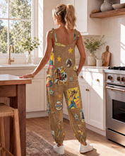 Load image into Gallery viewer, Baha Ranch Vintage Cowgirl Collage Overalls Jumpsuit
