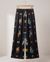 Load image into Gallery viewer, Baha Ranch The Last Roundup Rodeo High Waisted Wide Leg Pants
