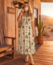 Load image into Gallery viewer, Baha Ranch The Last Roundup Western Rodeo Prairie Dress in Tan
