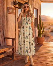 Load image into Gallery viewer, Baha Ranch The Last Roundup Western Rodeo Prairie Dress in Tan
