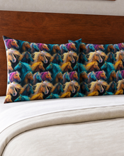 Load image into Gallery viewer, Baha Ranch Colorful Horses Pillowcase Made in America
