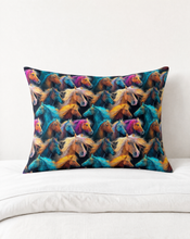 Load image into Gallery viewer, Baha Ranch Colorful Horses Pillowcase Made in America
