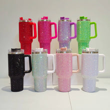 Load image into Gallery viewer, Solid Rhinestone Tumblers
