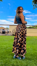 Load image into Gallery viewer, Baha Ranch Retro Pop Western Leopard Print Maxi Prairie Skirt
