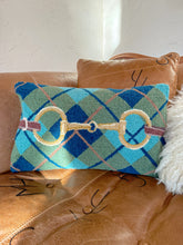 Load image into Gallery viewer, The Plaid Snaffle Bit Hook Pillow
