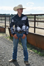 Load image into Gallery viewer, Sepia Cowboy Ranch Long Sleeve Button Up Arena Shirt
