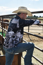 Load image into Gallery viewer, Sepia Cowboy Ranch Long Sleeve Button Up Arena Shirt
