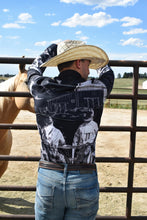 Load image into Gallery viewer, Sepia Cowboy Ranch Long Sleeve Button Up Arena Shirt
