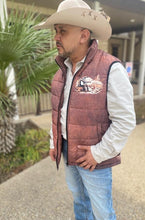 Load image into Gallery viewer, Cowboy in Desert Men's Puffy Vest

