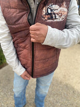 Load image into Gallery viewer, Cowboy in Desert Men's Puffy Vest
