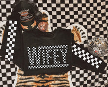 Load image into Gallery viewer, Mama/Wifey checkered w/sleeve or without Black  - Multiple Styles/Design
