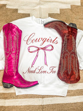 Load image into Gallery viewer, Cowgirls Need Love Too Sweatshirt EXTRA LARGE
