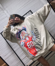 Load image into Gallery viewer, OVERSIZED PRINT rocking delulu ole miss sand crewneck
