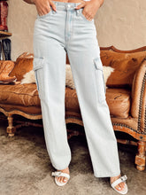 Load image into Gallery viewer, The Denton Denim Cargo Jeans- 29 + 30
