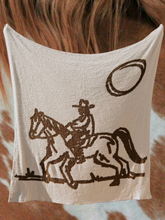 Load image into Gallery viewer, The Cowboy Drifter Throw Blanket
